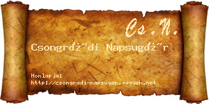 Csongrádi Napsugár névjegykártya